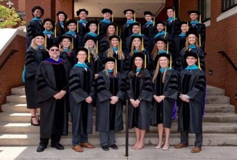 The inaugural class of students in University of Mount Union's recently CAPTE-accredited Doctor of Physical Therapy program graduated in May. (Photo courtesy of Canton Repository)