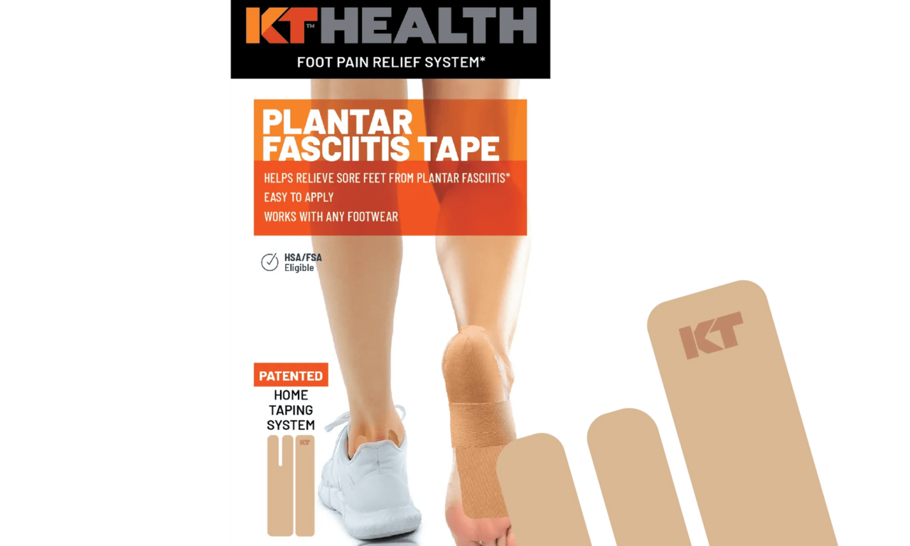 KT Health Plantar Fasciitis Tape for Fast-Acting Foot Pain Relief